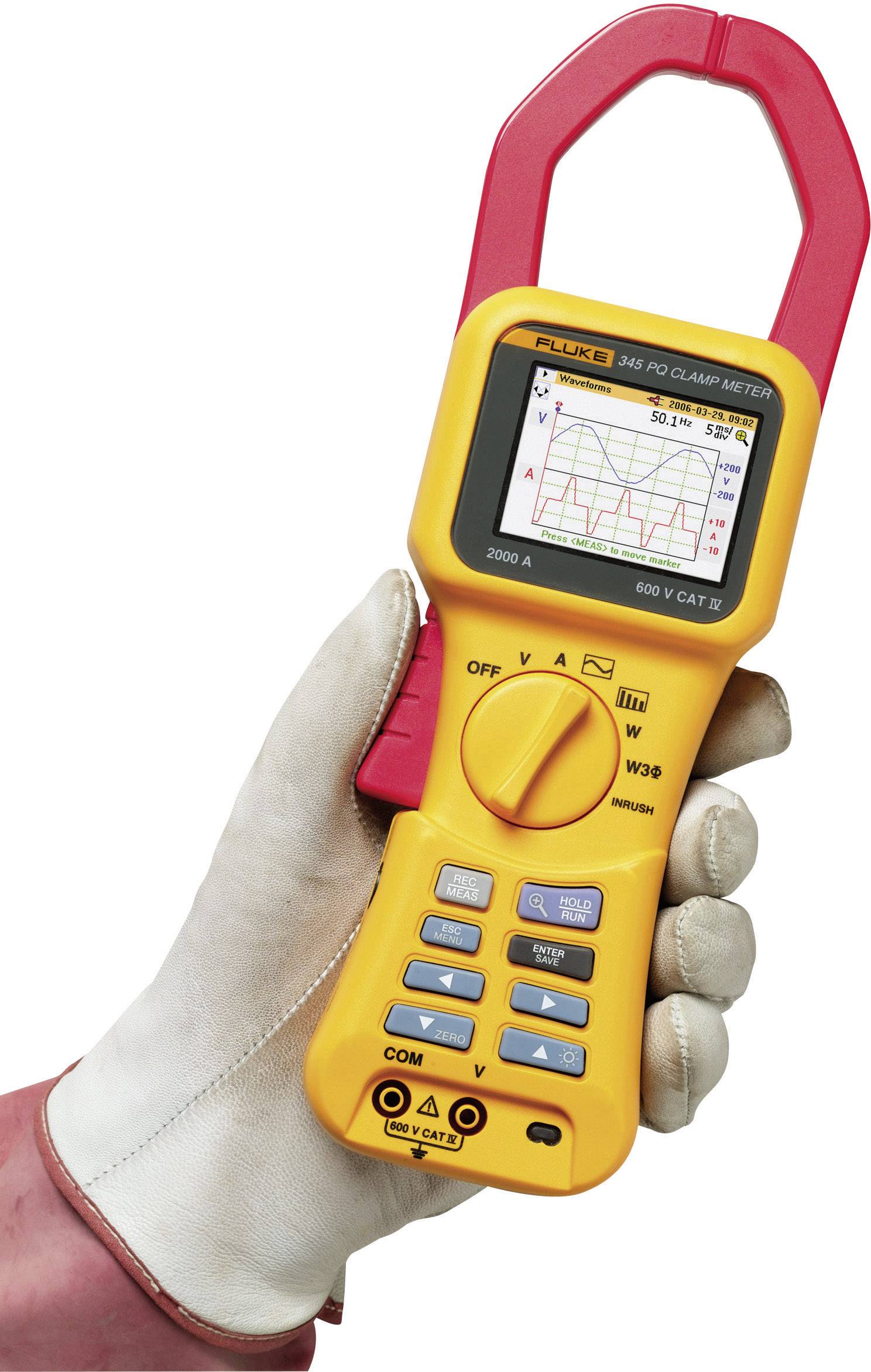 Fluke 345 Netz-Analysegerät 3phasig, 1phasig mit Loggerfunktion, inkl. Stromzangen