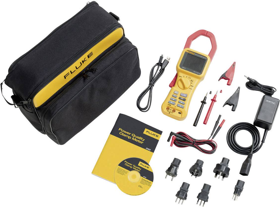Fluke 345 Netz-Analysegerät 3phasig, 1phasig mit Loggerfunktion, inkl. Stromzangen
