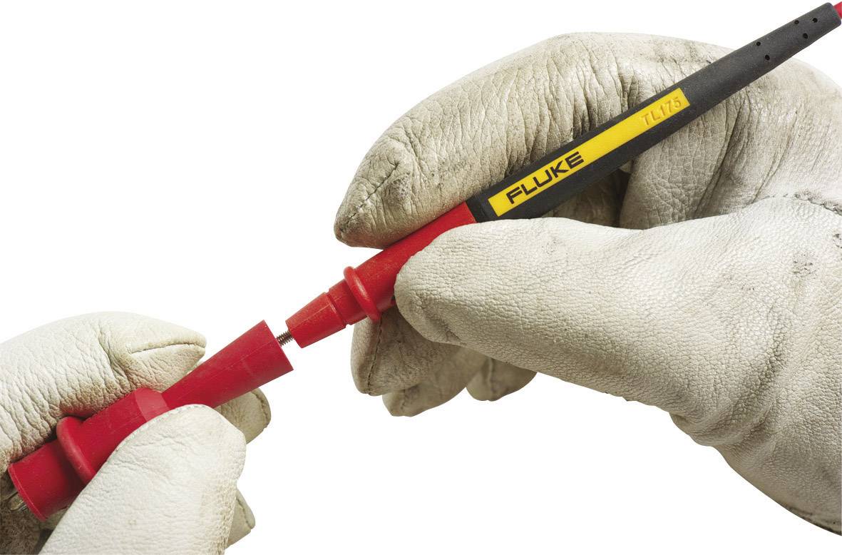 Fluke TL175 Sicherheits-Messleitungs-Set Lamellenstecker 4 mm Prüfspitze 1.50 m Schwarz, Rot 1 St.
