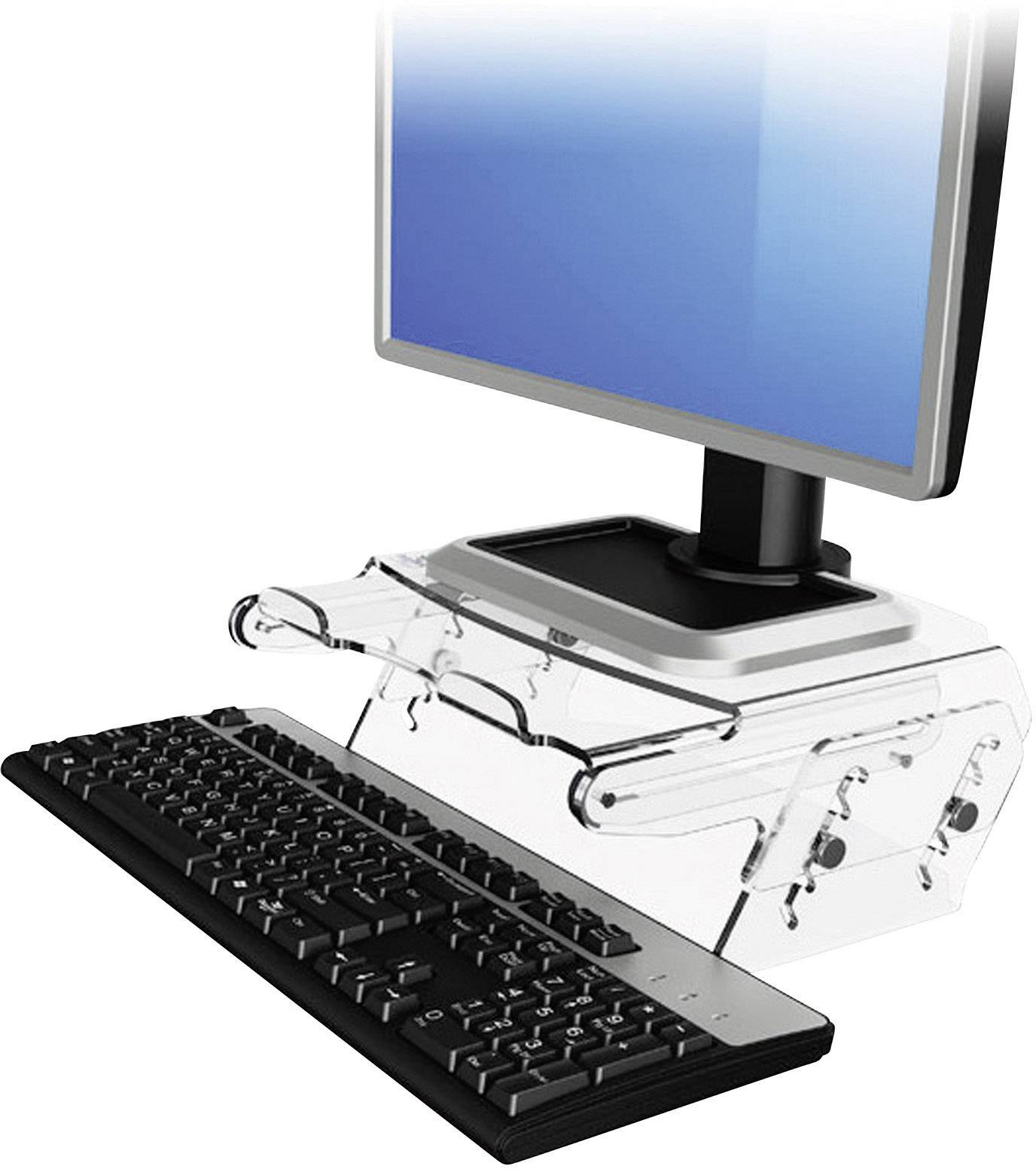 Dataflex LCD Monitorständer HV 570 Monitor-Erhöhung Höhen-Bereich: 10 bis 16 cm Transparent