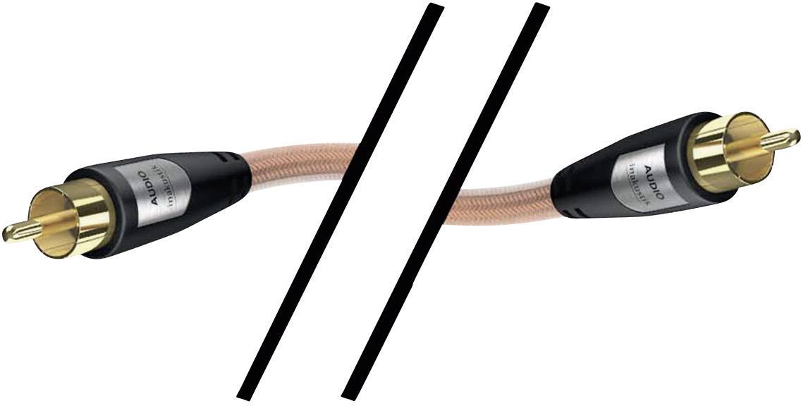 Inakustik 003083101 Cinch Audio Anschlusskabel [1x Cinch-Stecker - 1x Cinch-Stecker] 10.00 m Transparent vergoldete Steckkontakte