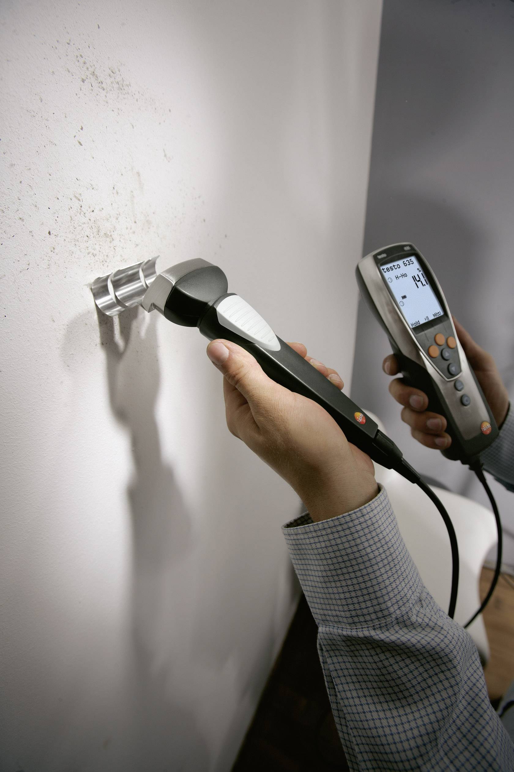 Testo 635-1 Luftfeuchtemessgerät (Hygrometer) 0% rF 100% rF Taupunkt-/Schimmelwarnanzeige