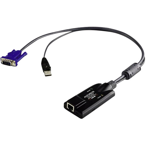 ATEN KVM Adapter [1x SPHD-15-Stecker, USB 1.1 Stecker A - 1x RJ45-Buchse] 0.09m Schwarz