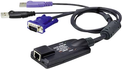 ATEN KVM Adapter [2x USB 1.1 Stecker A, VGA-Stecker - 1x RJ45-Buchse] 0.09m Schwarz