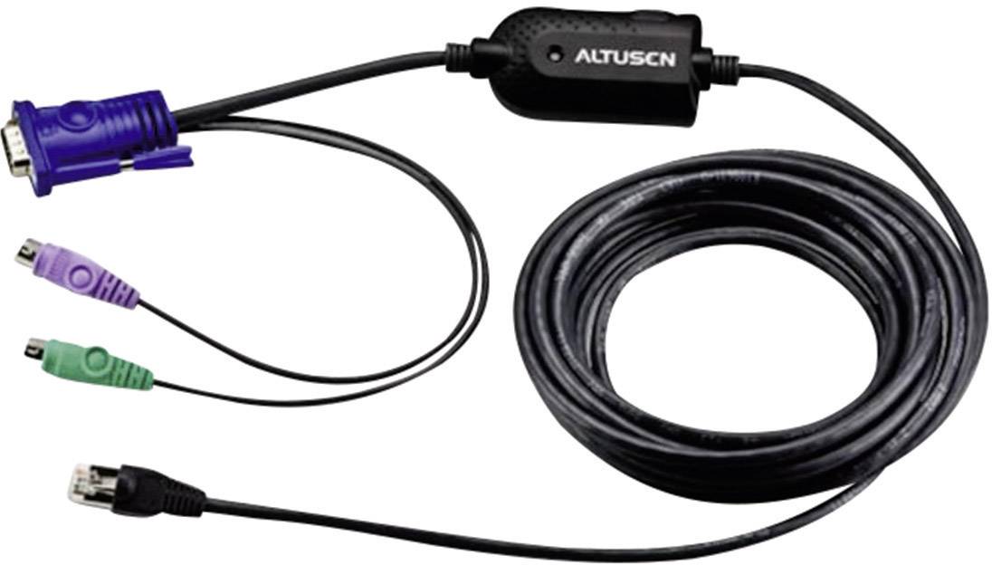 ATEN KVM Adapter [2x PS/2-Stecker, VGA-Stecker - 1x RJ45-Buchse] 4.50 m Schwarz
