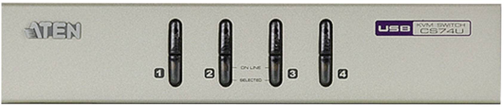 ATEN CS74U-AT 4 Port KVM-Umschalter VGA USB 2048 x 1152 Pixel