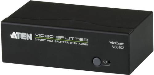 ATEN VS0102-AT-G 2 Port VGA-Splitter 1920 x 1440 Pixel Schwarz
