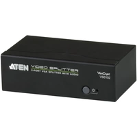 ATEN VS0102-AT-G 2 Port VGA-Splitter 1920 x 1440 Pixel Schwarz ATEN VS0102-AT-G 2 Port VGA-Splitter 1920 x 1440 Pixel Schwarz