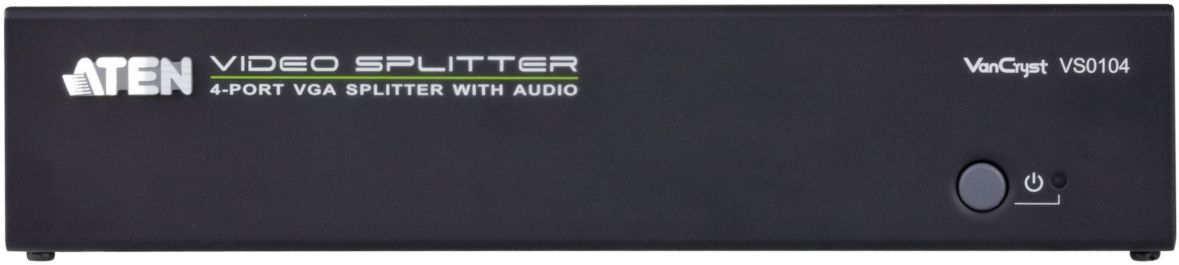 ATEN VS0104-AT-G 4 Port VGA-Splitter 1920 x 1440 Pixel Schwarz