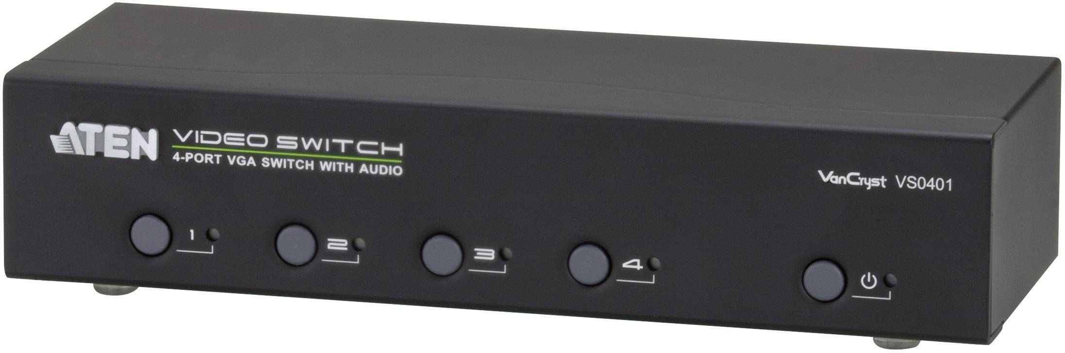 ATEN VS0401-AT-G 4 Port VGA-Switch 1920 x 1440 Pixel