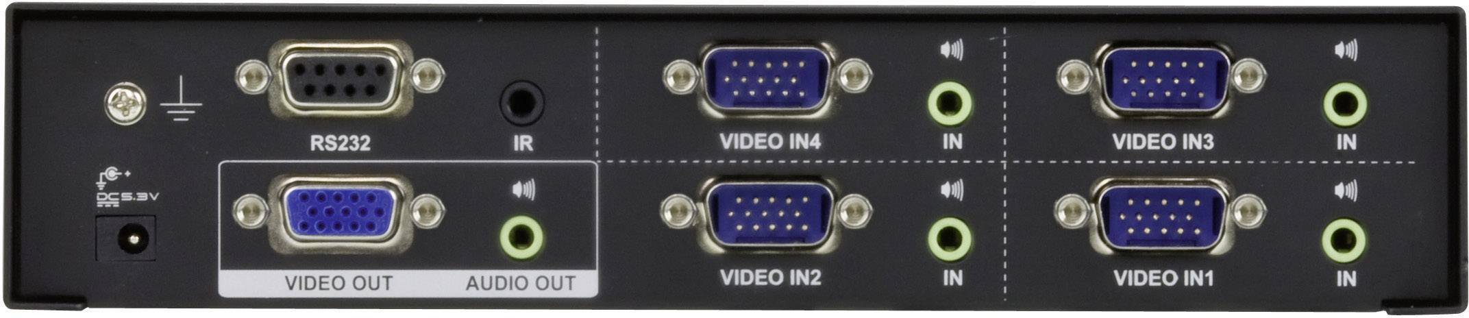 ATEN VS0401-AT-G 4 Port VGA-Switch 1920 x 1440 Pixel
