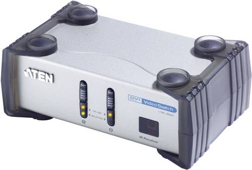 ATEN VS261-AT-G 2 Port DVI-Switch mit Fernbedienung 1920 x 1200 Pixel