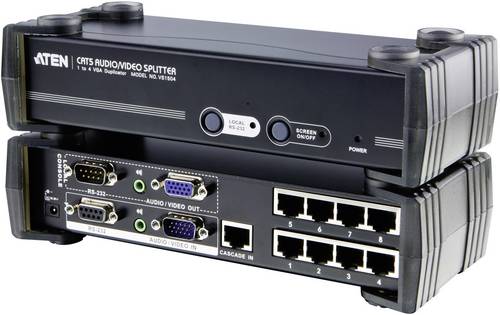 ATEN VS1504T-AT-G 4 Port VGA-Splitter 1920 x 1200 Pixel Schwarz