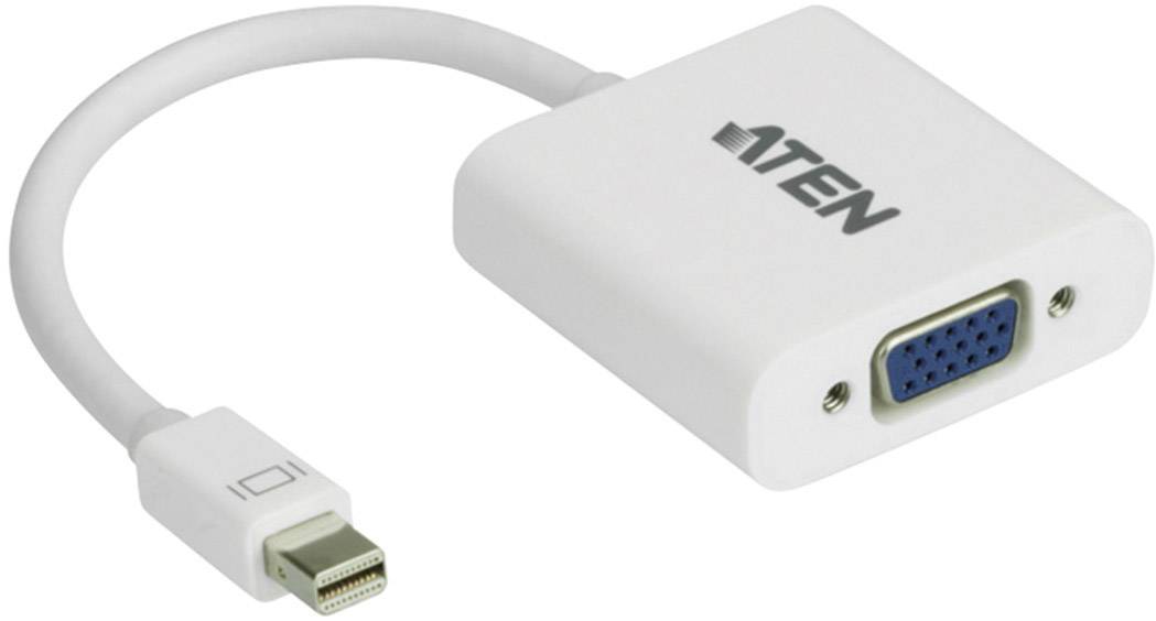 ATEN VC920-AT DisplayPort / VGA Adapter [1x DisplayPort Stecker - 1x VGA-Buchse] Weiß 20.00 cm
