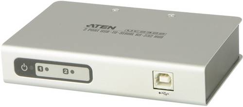 ATEN UC2322-AT 2 Port Seriell-Hub mit Konverter für USB- auf Seriell RS-232 Weiß