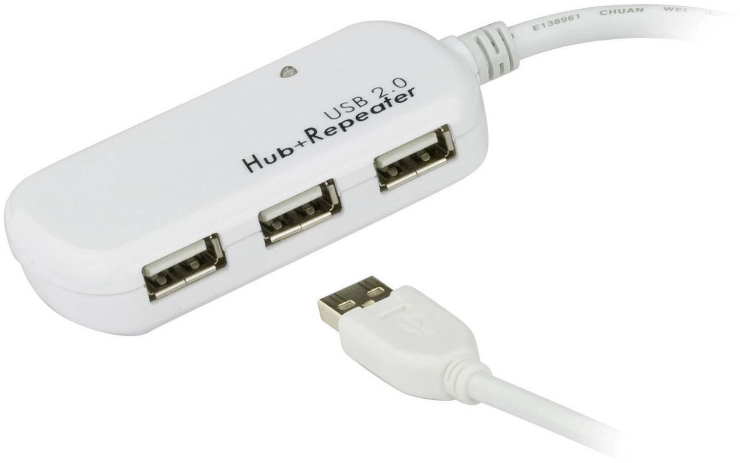 ATEN UE2120H USB-Hub 4 Port USB-A (USB 2.0) Weiß UE2120H