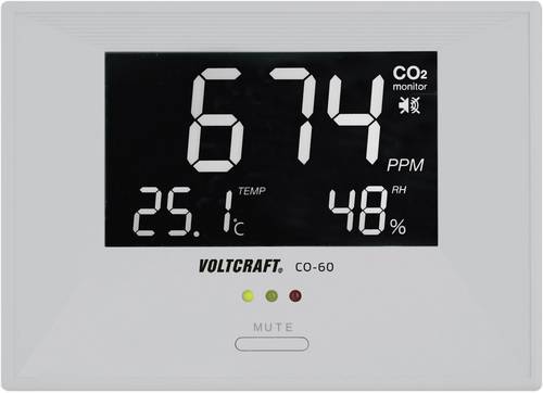 VOLTCRAFT CO-60 Kohlendioxid-Messgerät 0 - 3000 ppm