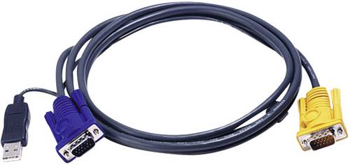 ATEN KVM Anschlusskabel [1x VGA-Stecker, USB 1.1 Stecker A - 1x SPHD-18-Stecker] 1.80m Schwarz