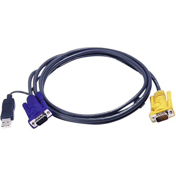 ATEN KVM Anschlusskabel [1x VGA-Stecker, USB 1.1 Stecker A - 1x SPHD-18-Stecker] 1.80 m Schwarz