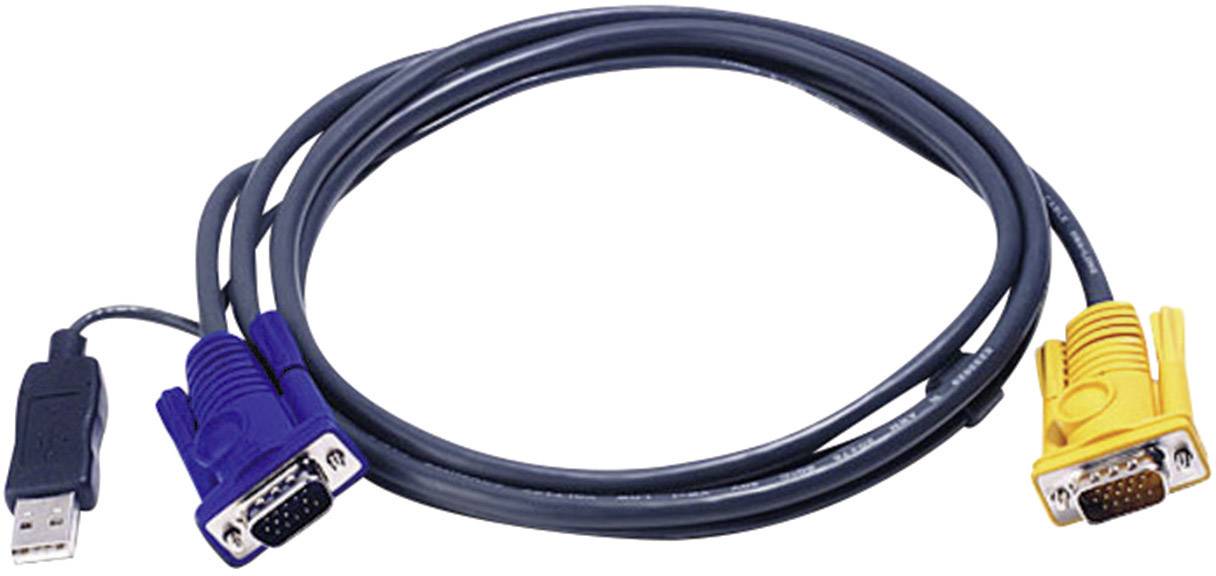 ATEN KVM Anschlusskabel [1x VGA-Stecker, USB 1.1 Stecker A - 1x SPHD-18-Stecker] 3.00m Schwarz