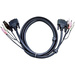 ATEN KVM Anschlusskabel [2x Klinkenstecker 3.5 mm, DVI-Stecker 24+1pol., USB 2.0 Stecker A - 2x Klinkenstecker 3.5 mm