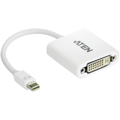 ATEN VC960-AT DisplayPort / DVI Adapter [1x Mini-DisplayPort Stecker - 1x DVI-Buchse 24+5pol.] Weiß  20.00 cm