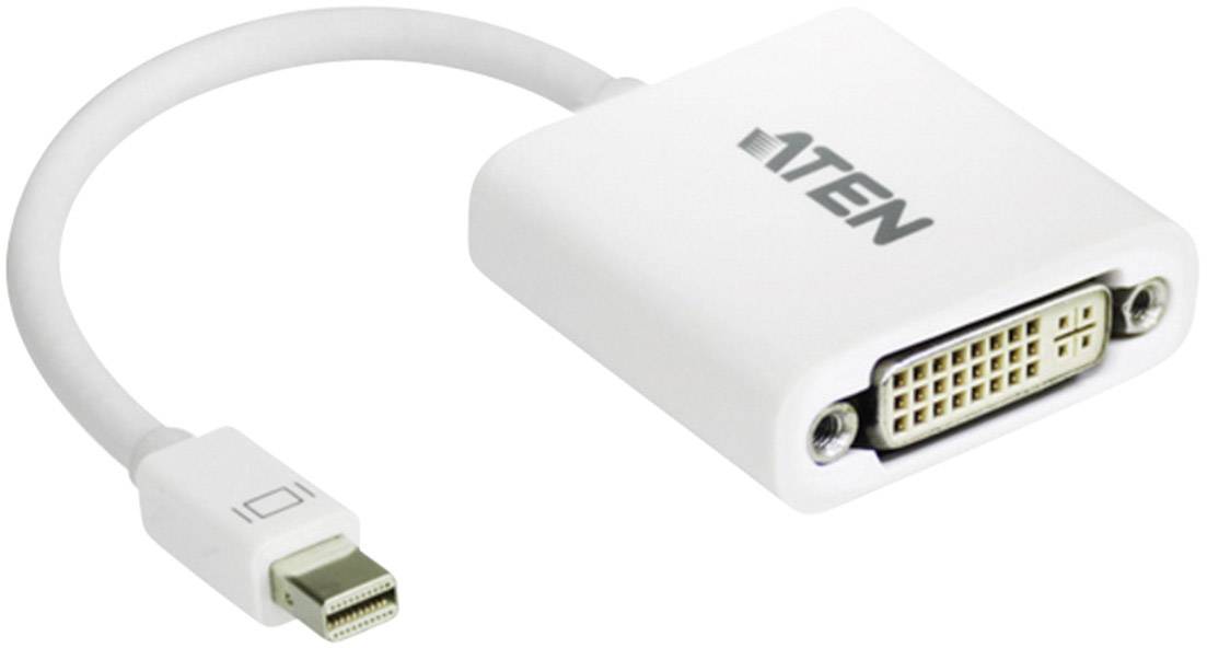 ATEN VC960-AT DisplayPort / DVI Adapter [1x Mini-DisplayPort Stecker - 1x DVI-Buchse 24+5pol.] Weiß 20.00 cm