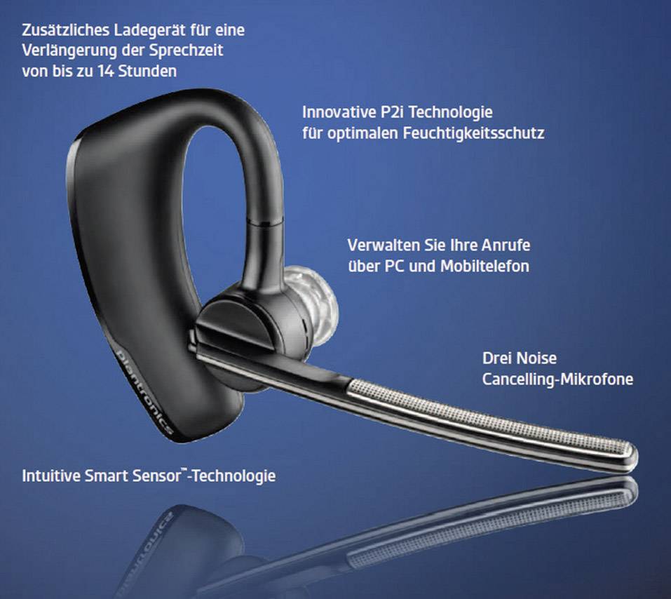 Plantronics UC B235-M Telefon-Headset Bluetooth schnurlos, Mono In Ear Schwarz