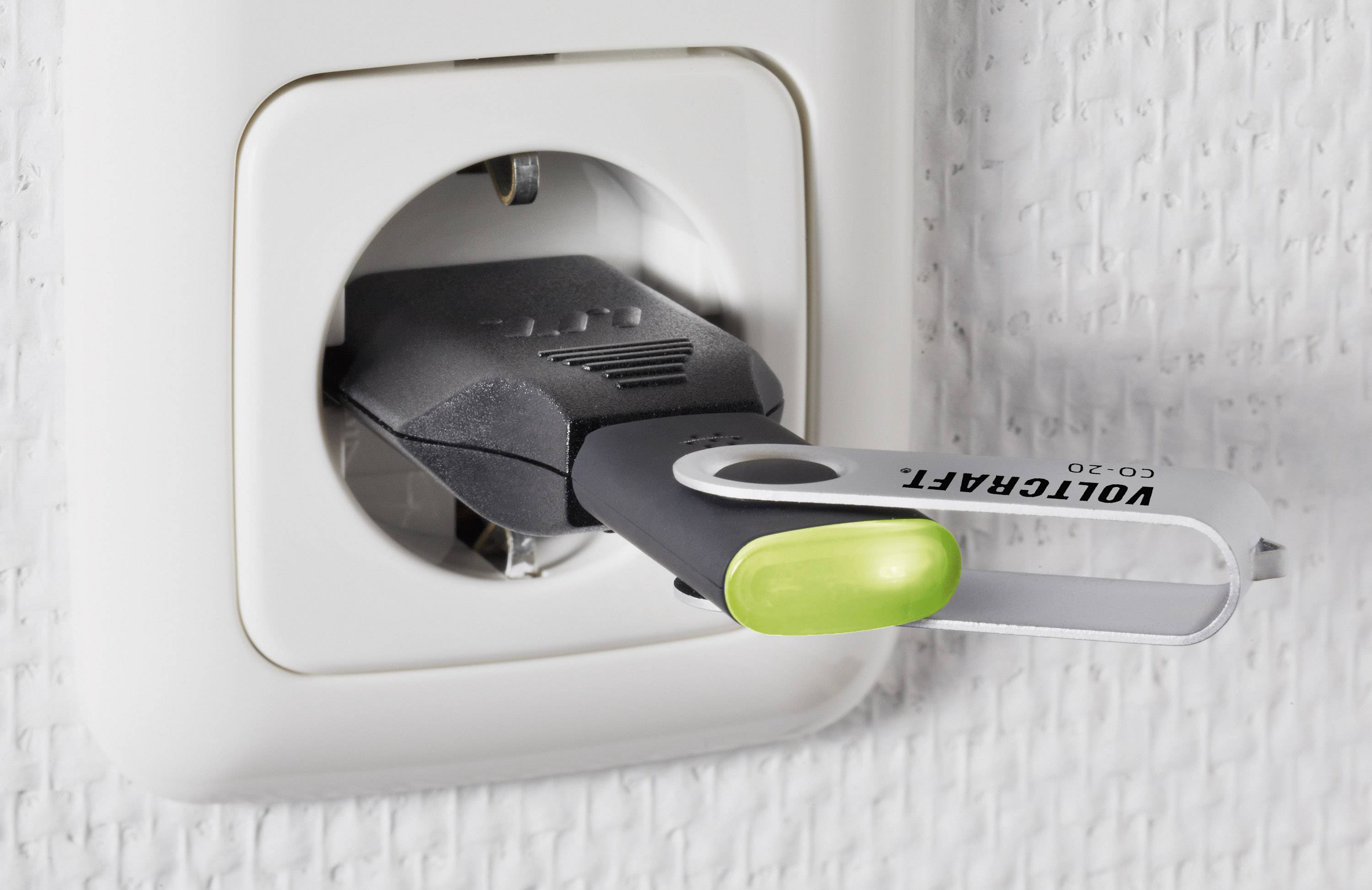VOLTCRAFT CO-20 USB-Luftqualitätssensor, Raumluftmessgerät, USB-Stick zur Anzeige der Luftqualität, Auswerte-Software