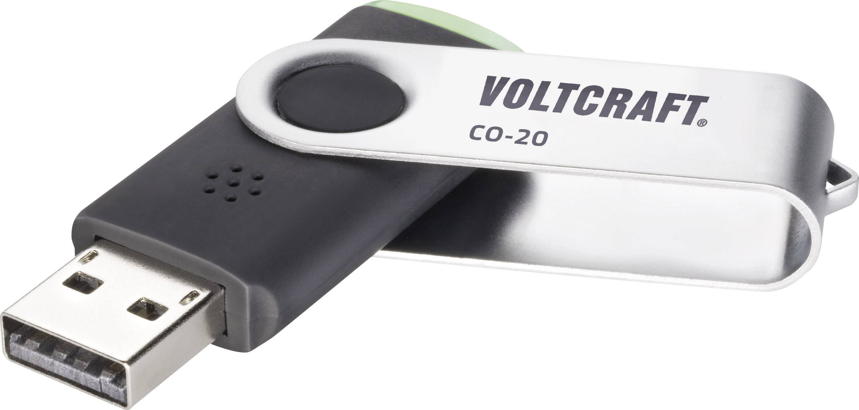 VOLTCRAFT CO-20 USB-Luftqualitätssensor, Raumluftmessgerät, USB-Stick zur Anzeige der Luftqualität, Auswerte-Software