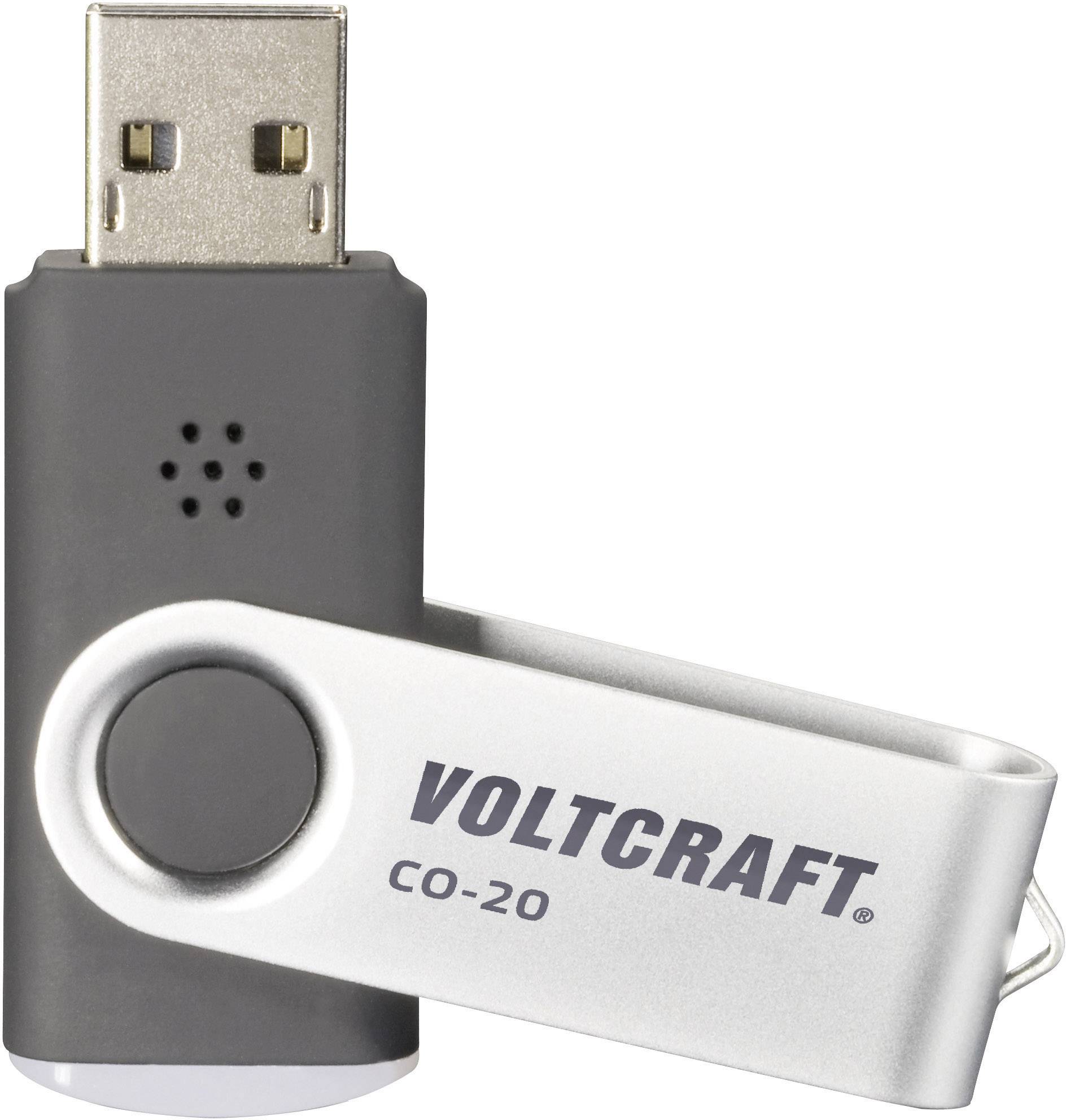 VOLTCRAFT CO-20 USB-Luftqualitätssensor, Raumluftmessgerät, USB-Stick zur Anzeige der Luftqualität, Auswerte-Software