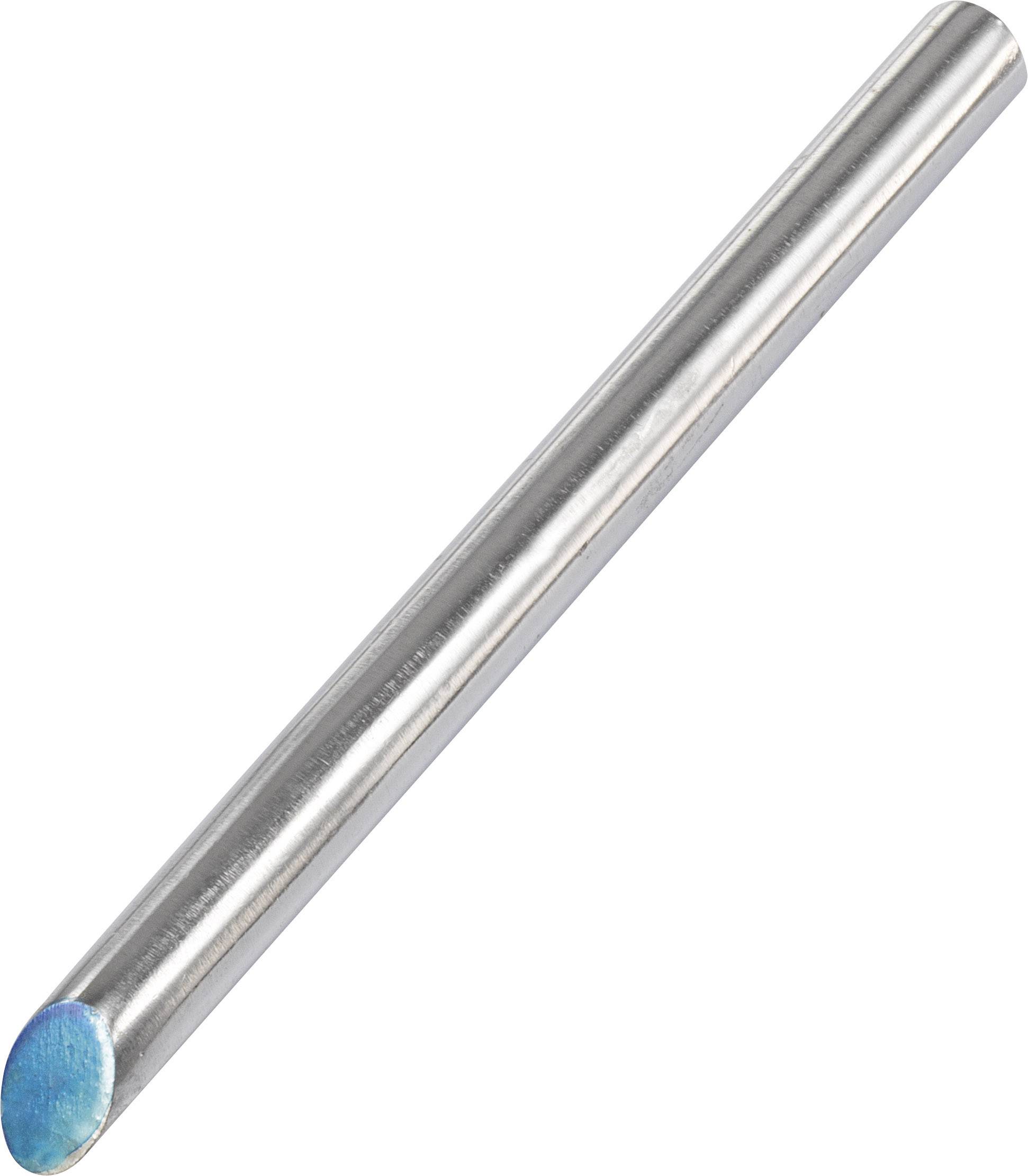 Metallstab mit glänzender Oberfläche, diagonale Ausrichtung.