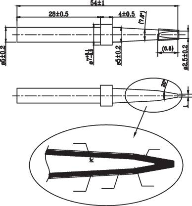 TOOLCRAFT KK-15030P Tip D Lötspitze Meißelform Spitzen-Größe 5mm Inhalt 1St.