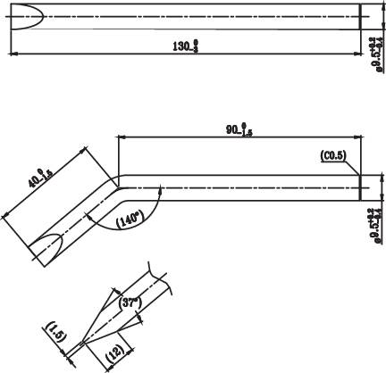 TOOLCRAFT KB-100 Lötspitze Meißelform, gebogen Spitzen-Größe 10mm Spitzen-Länge 145mm Inhalt 1St.