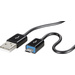 Renkforce USB-Kabel USB 2.0 USB-A Stecker, USB-Micro-B Stecker 1.50m Schwarz SuperSoft-Ummantelung, mit LED RF-4080798