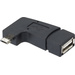 Adaptateur USB 2.0 Renkforce - [1x USB 2.0 mâle Micro-B - 1x USB 2.0 type A femelle] - noir avec fonction OTG