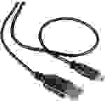 Renkforce USB-Kabel USB 2.0 USB-A Stecker, USB-Micro-B Stecker 1.00m Schwarz SuperSoft-Ummantelung RF-4032111