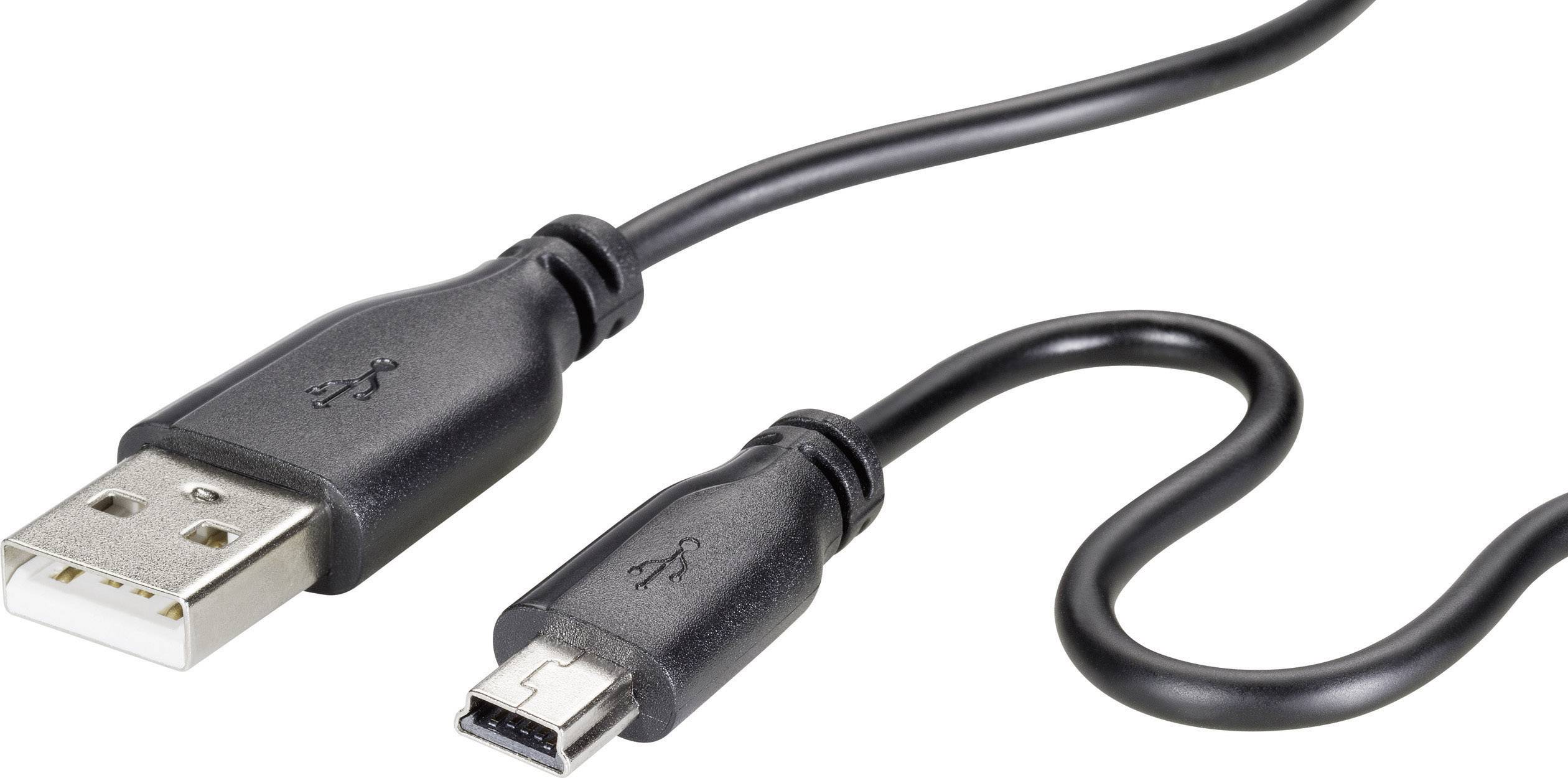 Ein USB-Kabel mit einem Standard-USB-Stecker an einem Ende und einem Micro-USB-Stecker am anderen Ende vor weißem Hintergrund.