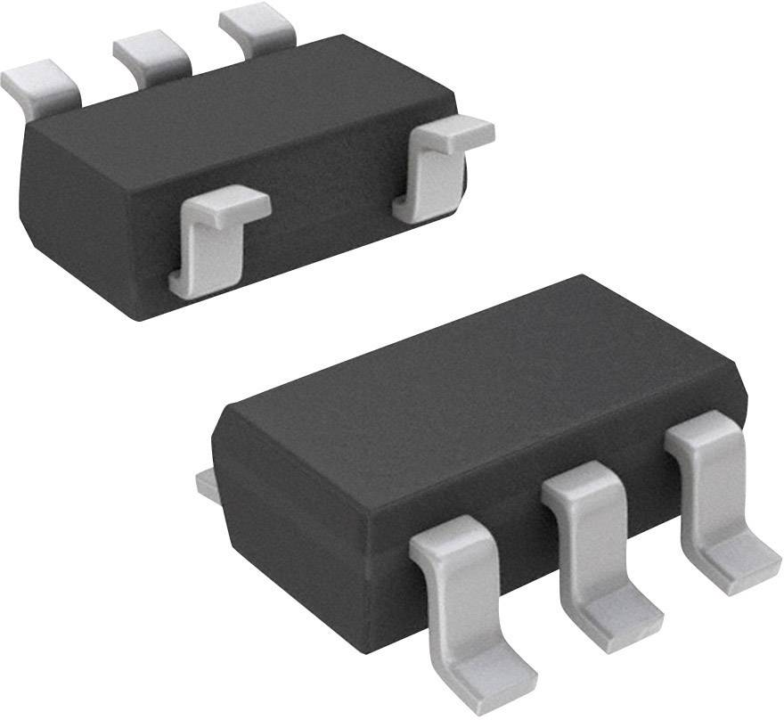 Zwei halbleiter Schwarze SMD-Chips mit drei Stiften auf beiden Seiten, vor weißem Hintergrund.