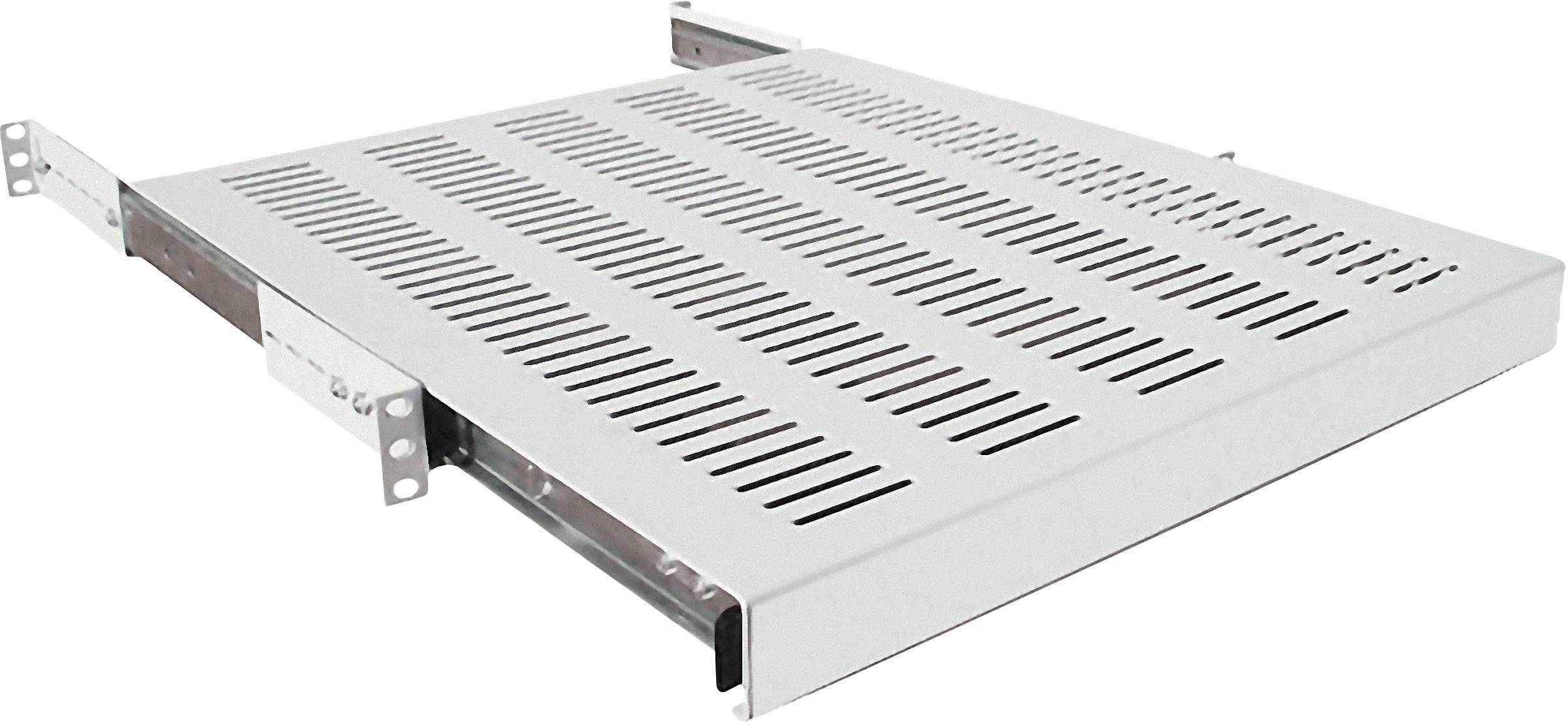 LogiLink SF1S85G 19 Zoll Netzwerkschrank-Geräteboden 1 HE Ausziehbar Geeignet für Schranktiefe: 1000mm Grau