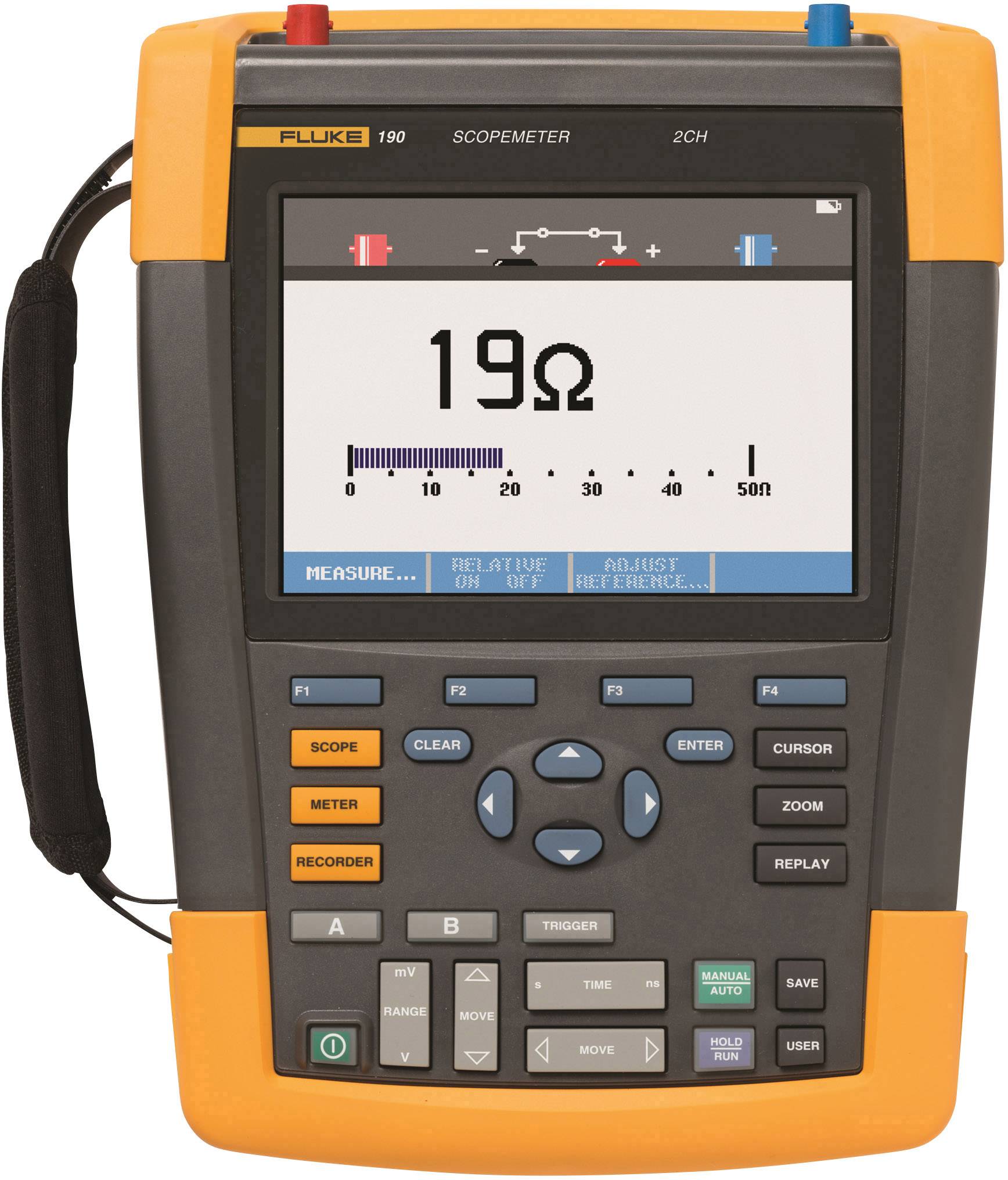 Fluke 190-102 Hand-Oszilloskop 100 MHz 2-Kanal 1.25 GSa/s 10 kpts 8 Bit Digital-Speicher (DSO), Komponententest, Multimeter-Funktionen 1 St.