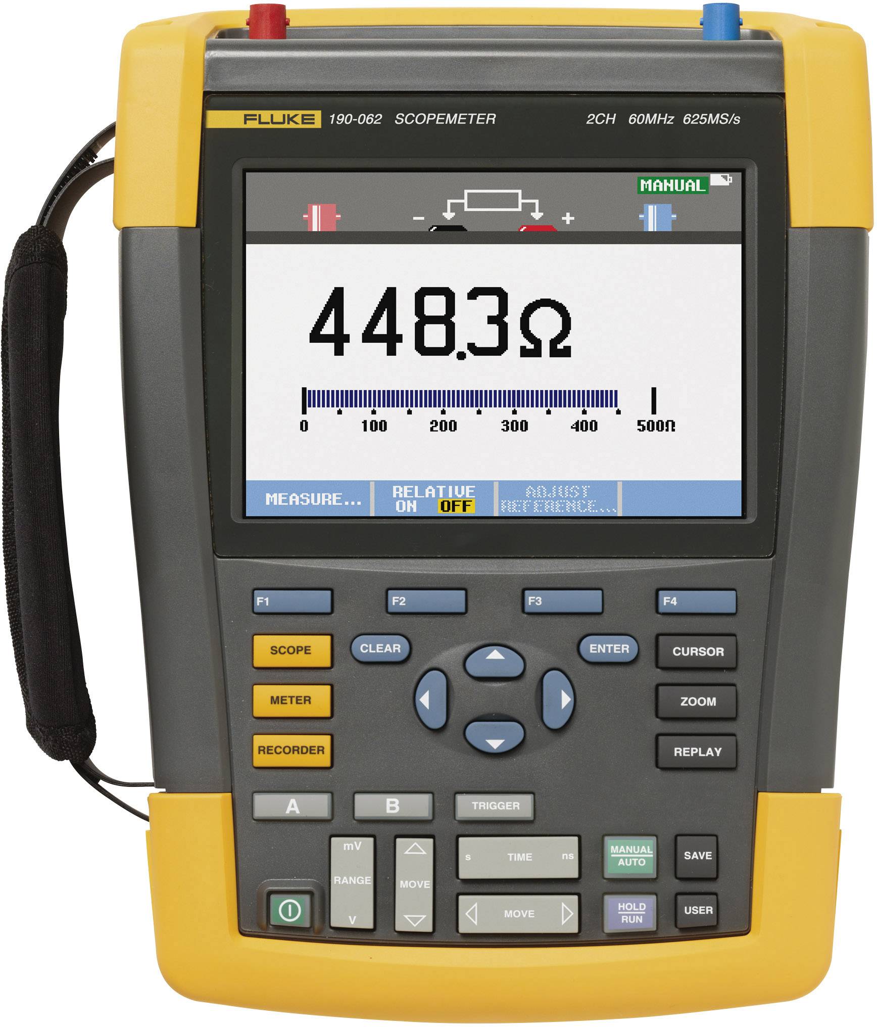 Fluke 190-062 Hand-Oszilloskop (Scope-Meter) 60MHz 2-Kanal 625 MSa/s 10 kpts 8 Bit Digital-Speicher (DSO), Komponententest