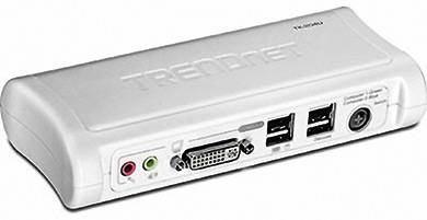 TRENDnet TK-204UK KVM Switch 2-Port DVI USB mit Audio Kit