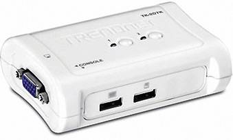 TRENDnet KVM Switch 2-Port VGA/USB mit Kabeln Signalsteuerung KVM KVM Switches
