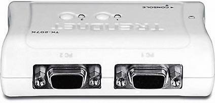TRENDnet KVM Switch 2-Port VGA/USB mit Kabeln Signalsteuerung KVM KVM Switches