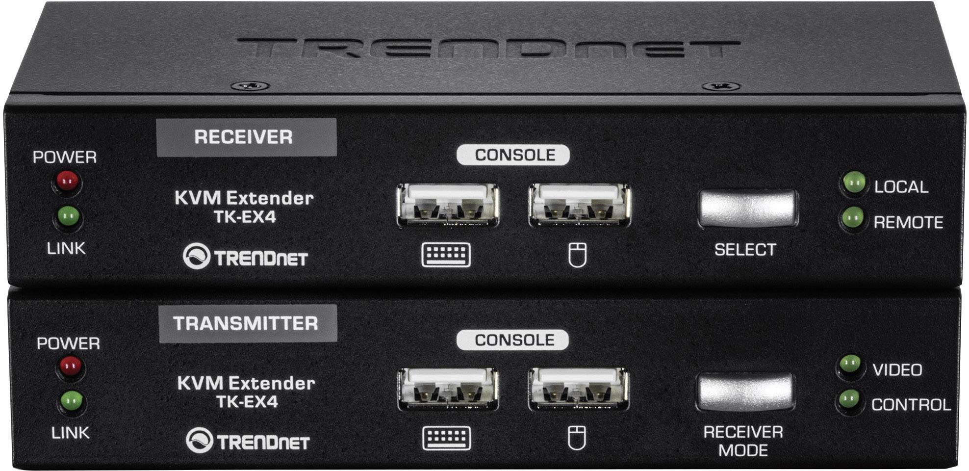 TrendNet TK-EX4 VGA, USB 2.0 Extender (Verlängerung) über Netzwerkkabel RJ45 100 m