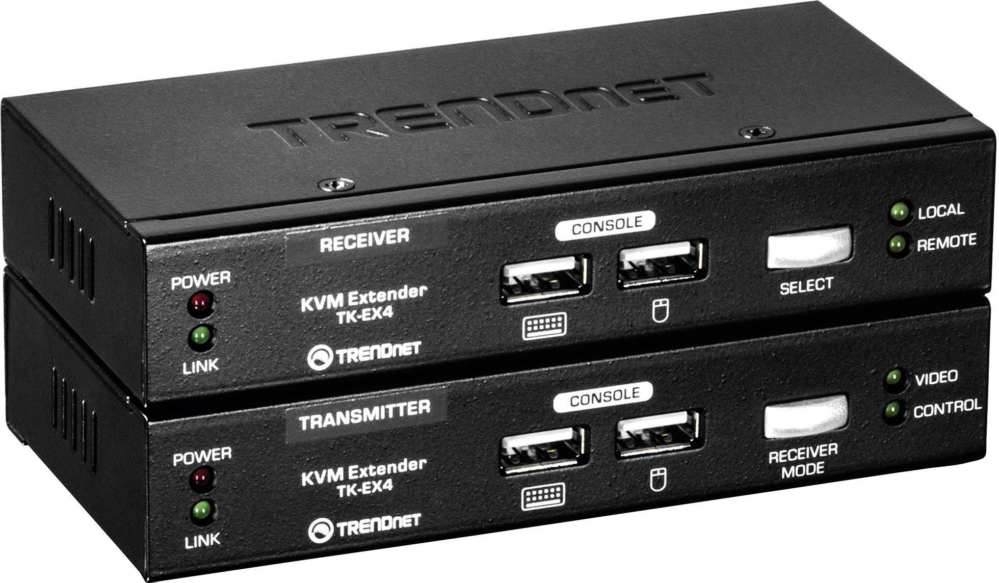 TrendNet TK-EX4 VGA, USB 2.0 Extender (Verlängerung) über Netzwerkkabel RJ45 100 m