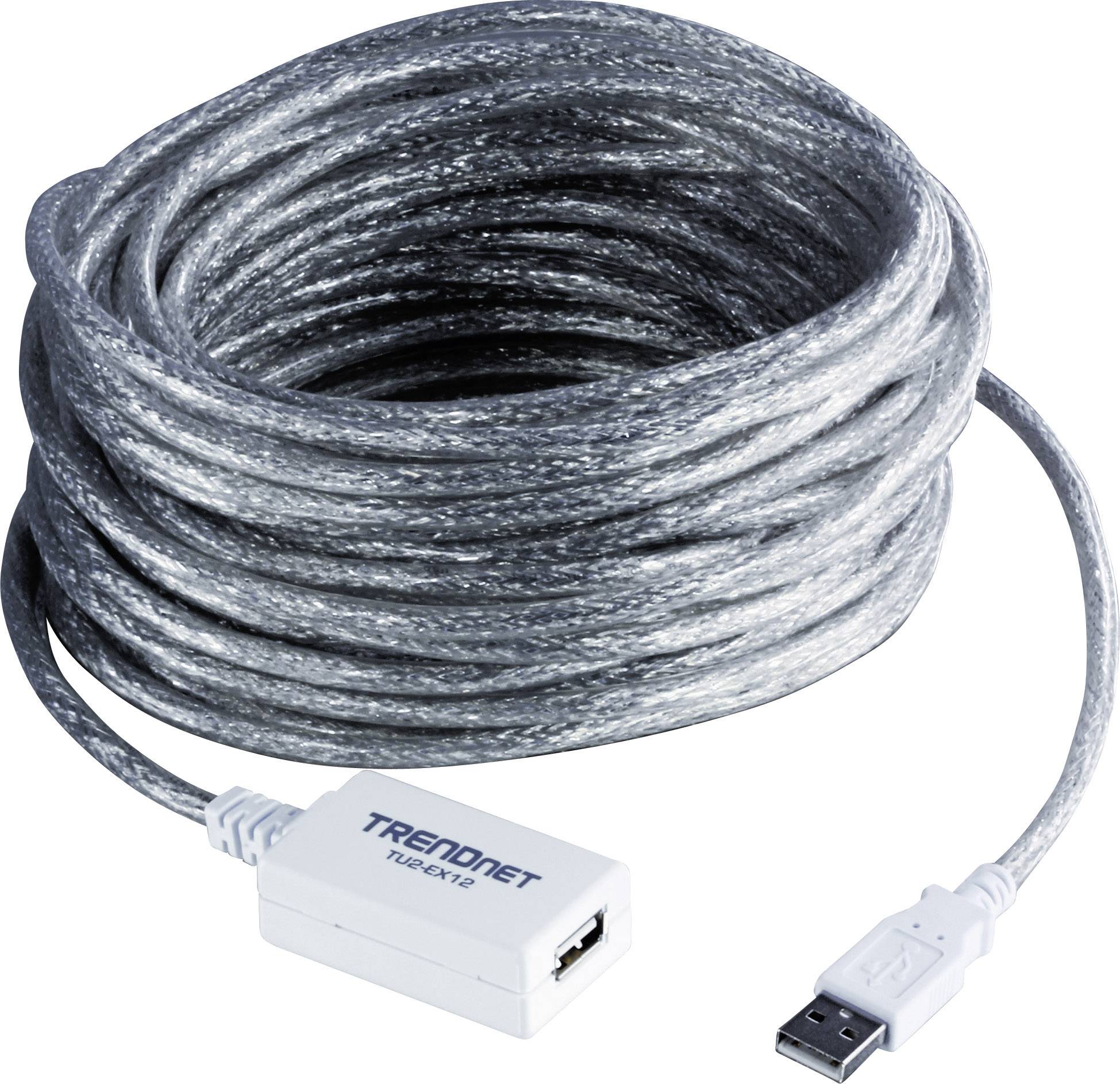 TrendNet 12.00 m Transparent vergoldete Steckkontakte TU2-EX12