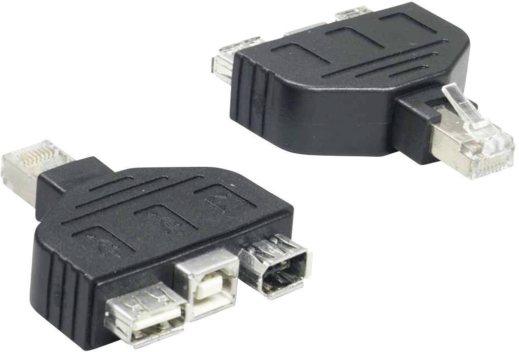 TrendNet USB 2.0 Adapter [1x RJ45-Stecker - 1x USB 2.0 Buchse A, USB 2.0 Buchse B, Firewire (400) Buchse 4pol.] TC-NTUF