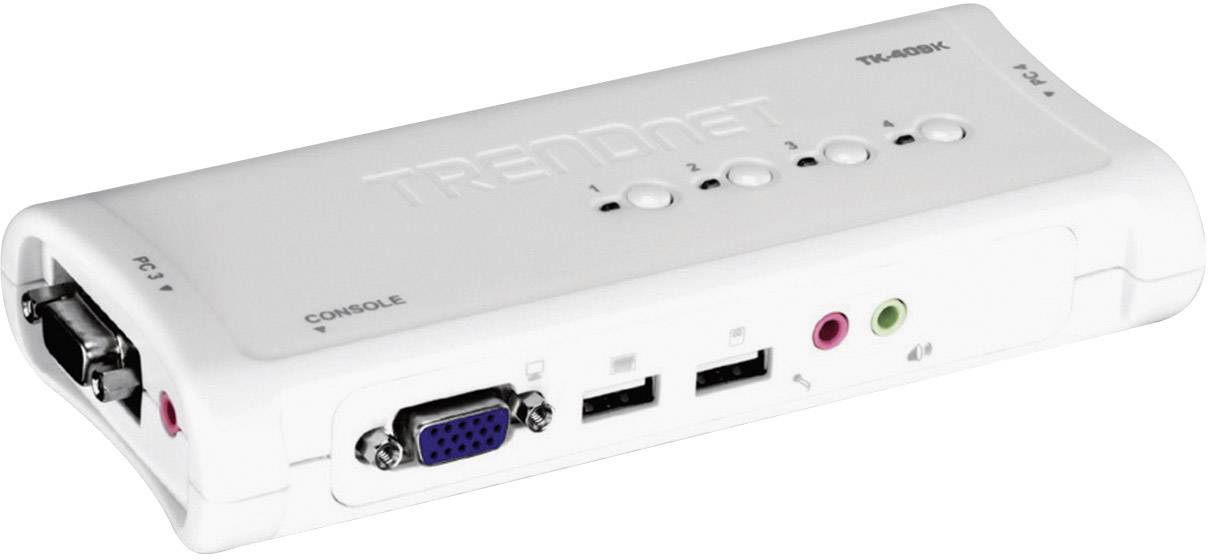 TrendNet TK-409K 4 Port KVM-Umschalter VGA USB 2048 x 1536 Pixel
